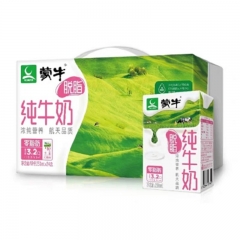 蒙牛脱脂纯牛奶250ml*24盒/提