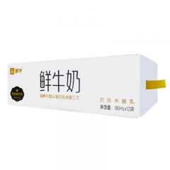 蒙牛小白袋鲜牛奶180ml*12袋/箱