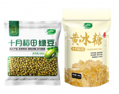 十月稻田 绿豆冰糖清凉组合1kg （绿豆500g+黄冰糖500g）