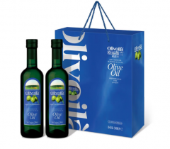 欧丽薇兰橄榄油 纯正橄榄油礼盒500ml*2